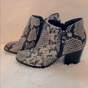 Style and co from Macy’s snakeskin ankle booties